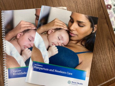 Your Guide to Postpartum and Newborn Care is distributed to all new mothers at Texas Health hospitals.