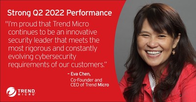 Eva Chen, Co-Founder and CEO of Trend Micro, on strong Q2 2022 performance.