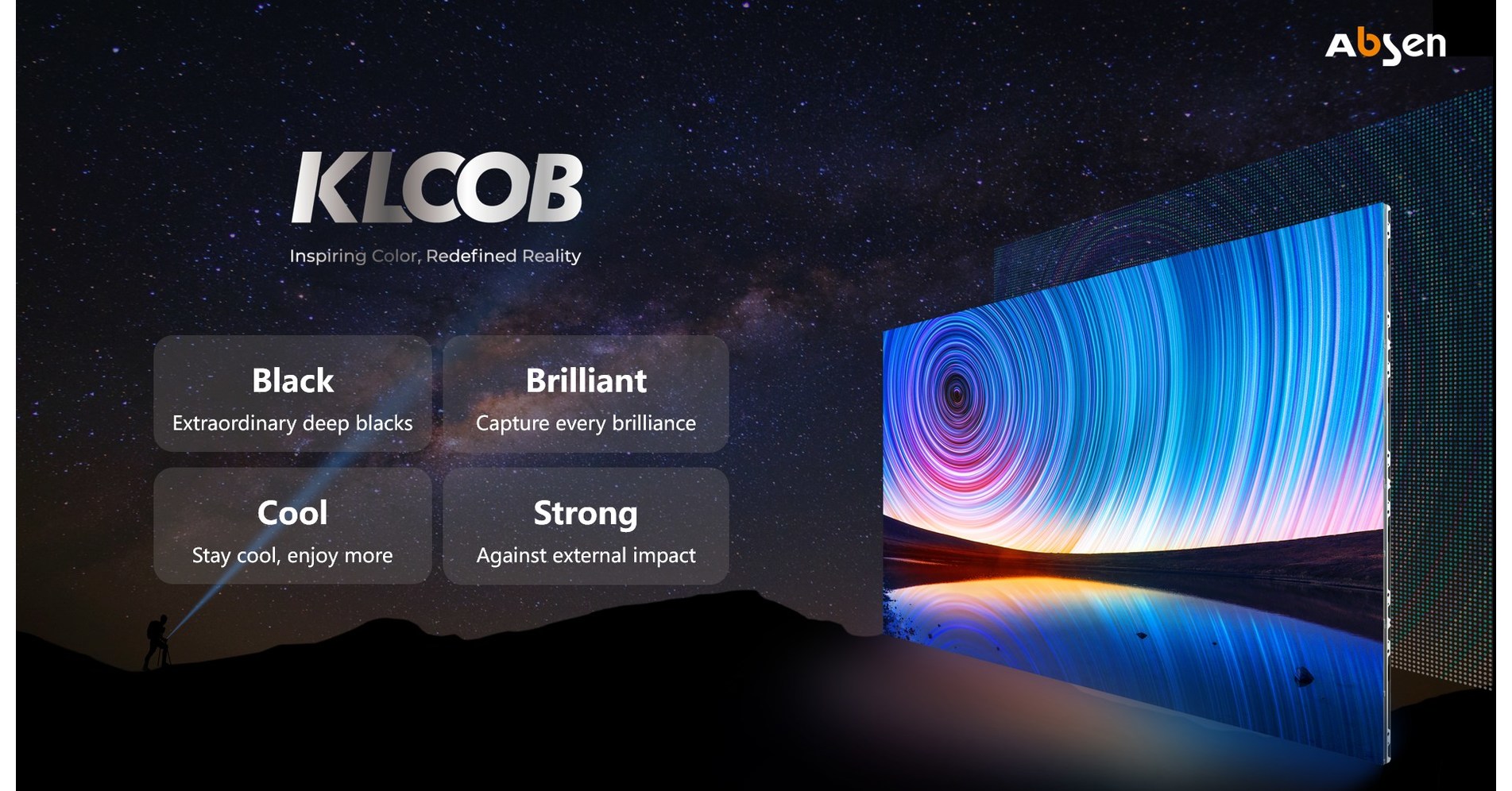 Reconocimiento mundial inmediato tras su lanzamiento en l&iacute;nea transmitido en vivo: la serie pionera de productos de microled KLCOB de Absen