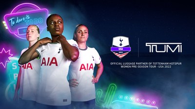 Tottenham Hotspur Women players Eveliina Summanen, Jessica Naz and Shelina Zadorsky (L-R)