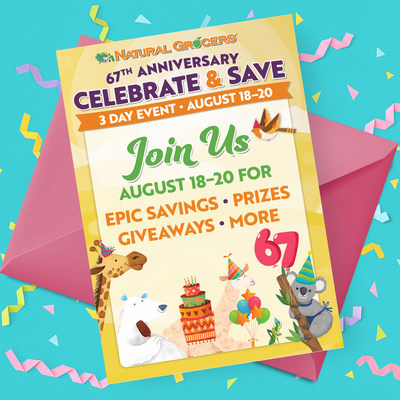 Natural Grocers invites customers to three-day celebration offering Epic Savings, prizes, giveaways and more August 18th - 20th.