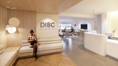 3D Rendering of DISC Surgery Center Reception Area.