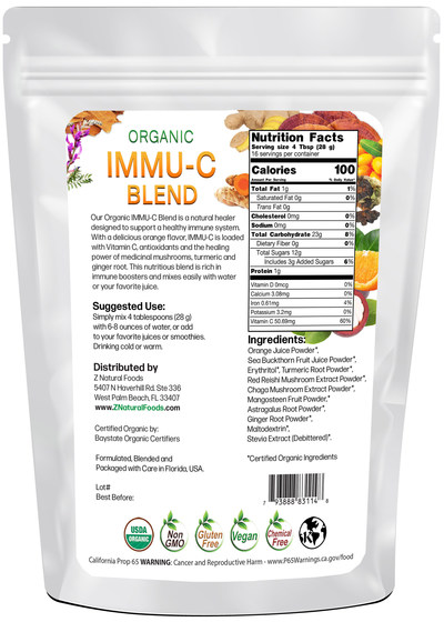 IMMU-C is a great-tasting, organic, vegan, 100% natural and minimally processed whole food nutritional drink.