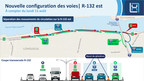Réfection majeure du tunnel Louis-Hippolyte-La Fontaine - Des mouvements de circulation sécurisés sur la route 132 pour faciliter la circulation dans le secteur du tunnel