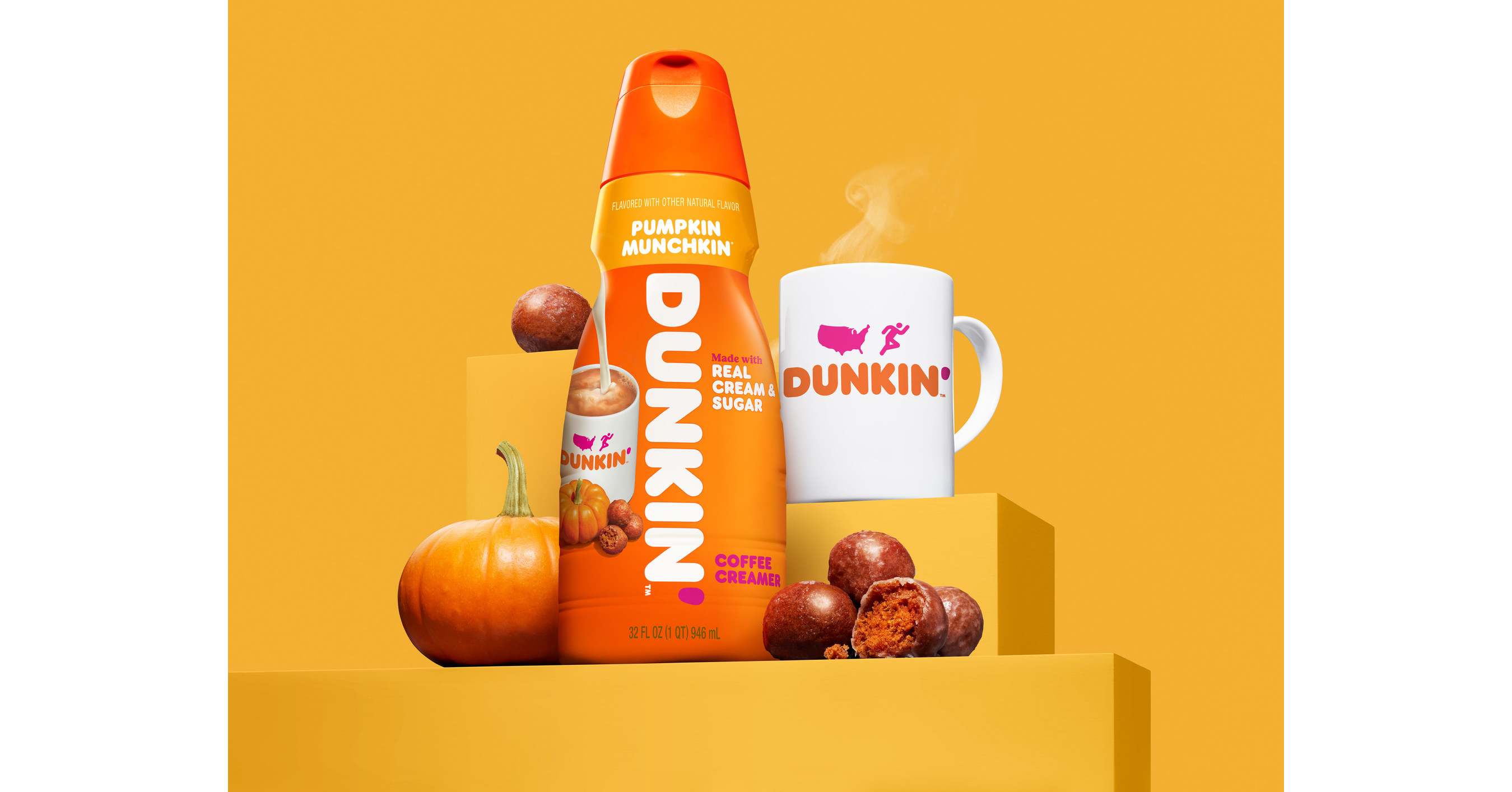 DUNKIN' LAUNCHES NEW PUMPKIN MUNCHKIN COFFEE CREAMER INSPIRED BY