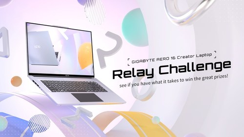 GIGABYTE Holds Global Campaign “AERO 16 Relay Challenge” Featuring Color Accurate Laptops For Creators (PRNewsfoto/GIGABYTE)