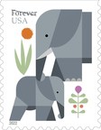 Elephants star on Forever Stamps on World Elephant Day...