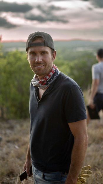 David Piercy directing a video/photoshoot in Wimberley, Texas