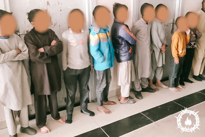Group of orphans stand together in Afghanistan. GCM is working to save orphans that are used as concubines, in human trafficking, or slavery.