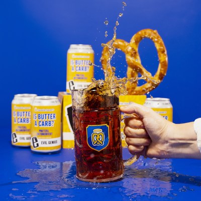 Auntie Anne's teams up with Evil Genius Beer Company to release limited-edition Oktoberfest-style lager brewed with the brand's beloved soft pretzels.
