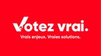Le Parti libéral du Québec présente son slogan pour la campagne électorale - VOTEZ VRAI. VRAIS ENJEUX. VRAIES SOLUTIONS.