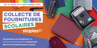 Staples Canada/Bureau en Gros lance sa 17e collecte scolaire annuelle