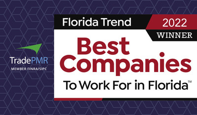 TradePMR is named one of the Best Companies to Work For in Florida. TradePMR is named one of the Best Companies to Work For in Florida.