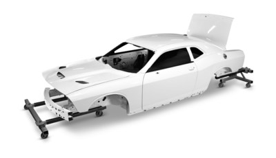 Dodge unwrapped a full slate of new additions to its factory-backed Direct Connection performance parts line today, including a Direct Connection Dodge Challenger Mopar Drag Pak Rolling Chassis for grassroots drag racers, a Dodge Challenger body-in-white kit, Direct Connection-licensed carbon fiber SpeedKore parts, a licensed vintage Dodge Charger carbon fiber body from Finale Speed, licensed American Racing Headers for the Dodge Charger, Challenger and Durango, and more.