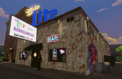 Miller Lite’s “Meta Lite Bar” is the first-ever brand hosted bar in the metaverse (CNW Group/TerraZero Technologies Inc.)