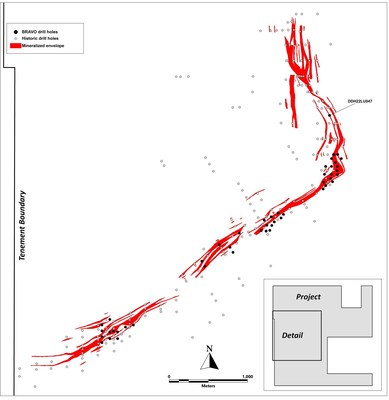 Location of Bravo Drilling Reported in this Document (CNW Group/Bravo Mining Corp.)