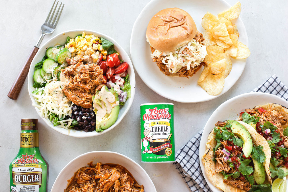Tony Chachere's Cajun Slow Cooker Chicken Made 3 Ways for 3 Dinners - Vimarsana News