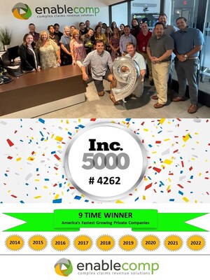 For the 9th Year in a Row, EnableComp Achieves Recognition on the Inc. 5000 List