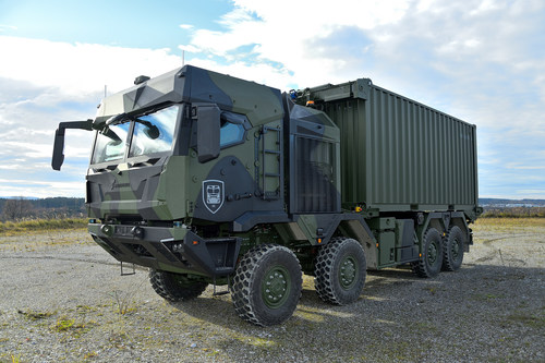 American Rheinmetall Vehicles and GM Defense are offering the U.S. Army the HX3-CTT, a derivative of the HX3 (pictured), in response to the first phase of the Army’s Common Tactical Truck program.