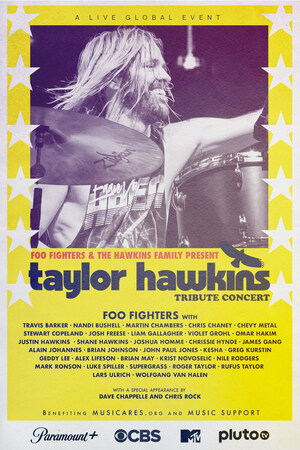 Paramount, Foo Fighters and the Hawkins Family Join Forces to Present THE TAYLOR HAWKINS TRIBUTE CONCERT - A Global Music Event Honoring the Life and Music of a Rock Legend