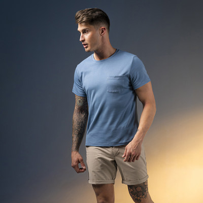 Gomorrah Men's Night Swim Tee in Blue Shadow- Now Available