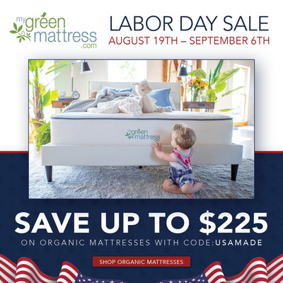 Save up to $225 on non-toxic sleep solutions from the made in the USA My Green Mattress.