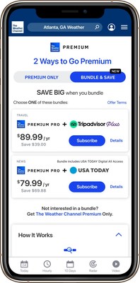 Bundle and Save with a subscription to The Weather Channel Premium Pro and Tripadvisor Plus or The Weather Channel Premium Pro and USA TODAY Digital All-Access.