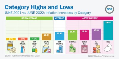 June 2021 vs. June 2022: Inflation Increases by category