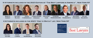 13 personal injury attorneys at the NYC Law Firm of Gair, Gair, Conason, Rubinowitz, Bloom, Hershenhorn, Steigman and Mackauf included in the 2023 Edition of Best Lawyers in America