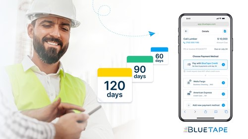 BlueTape offers construction pros an easy way to buy building materials now and pay later BlueTape offers construction pros an easy way to buy building materials now and pay later