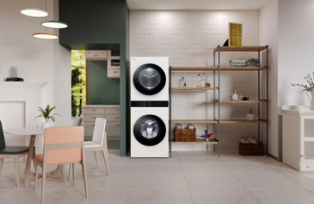 With a sleek design that brings a subtle, minimalist aesthetic, LG’s new all-in-one WashTower™ Compact can integrate seamlessly with any type of décor in the home. With a sleek design that brings a subtle, minimalist aesthetic, LG’s new all-in-one WashTower™ Compact can integrate seamlessly with any type of décor in the home.