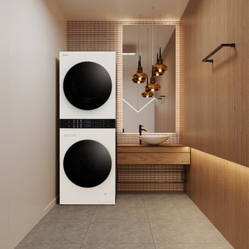 LG’s newest WashTower™ offers a compact design that is ideal for a one or two-member household. LG’s newest WashTower™ offers a compact design that is ideal for a one or two-member household.