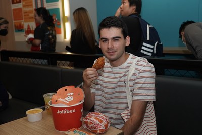 Hungry visitors gathered in the dining area to dig into Jollibee's famous Chickenjoy fried chicken and other mouthwatering options.