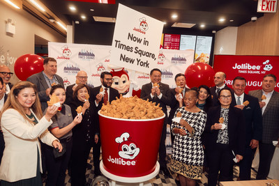 Jollibee, friends, and partners celebrate the opening of the flagship store opening in the heart of Times Square on August 18, 2022.