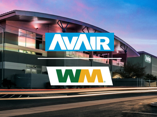 AvAir partners wtih WM to improve sustainability efforts. (PRNewsfoto/AvAir)