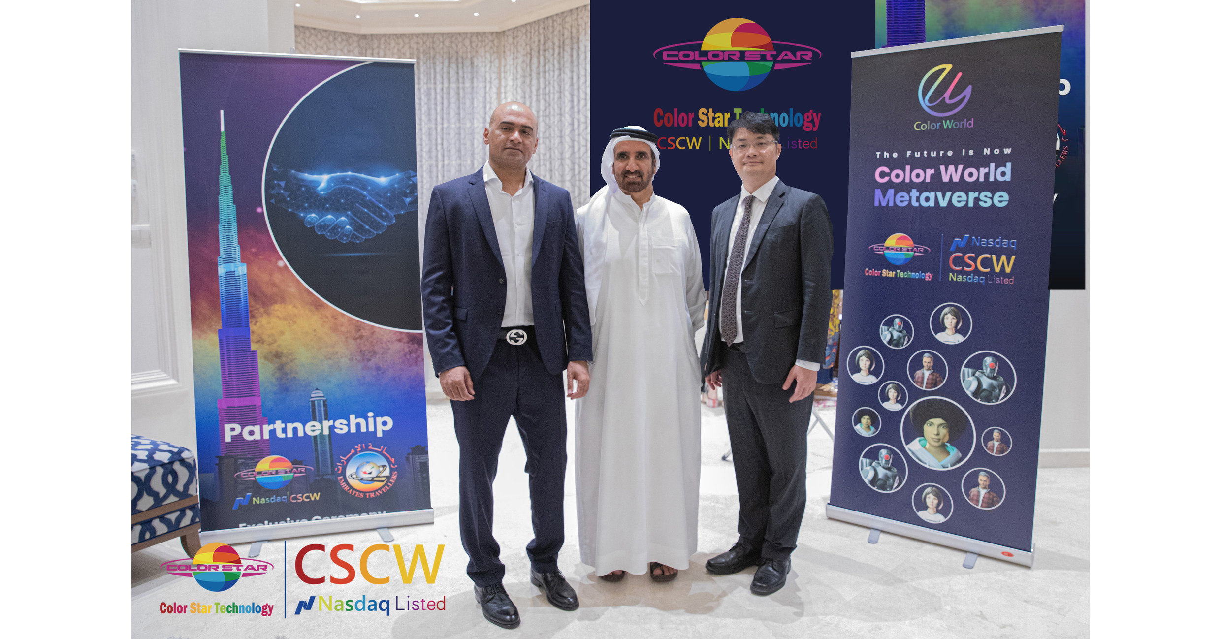Color Star Technology 및 Emirates Airline Travel Festival은 국제 정치 및 비즈니스 리더와 파트너십을 형성합니다.