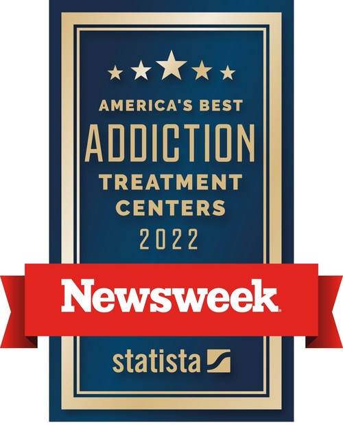 Newsweek 2022 America's Best Addiction Treatment Centers (PRNewsfoto/Recovery Centers of America)