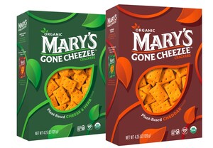Mary's Gone Crackers Expands their Iconic Gluten Free Product Mix with New Plant-Based Cheese Flavored Crackers: Mary's Gone Cheezee