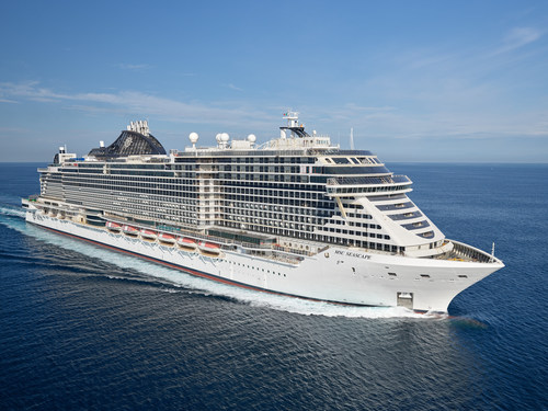 MSC Seascape successfully completed her first round of sea trials. ©Fincantieri