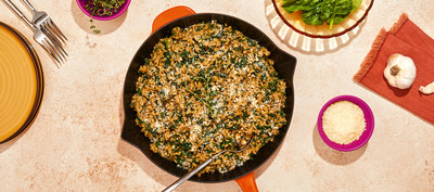 This easy and healthy Brown Rice with Spinach and Parmesan Cheese recipe is easy and flavorful making it a great quick side dish, created by award-winning Chef Nick Wallace.