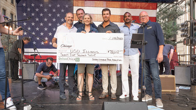 CATA presentation of the $78,000 check to USO Illinois