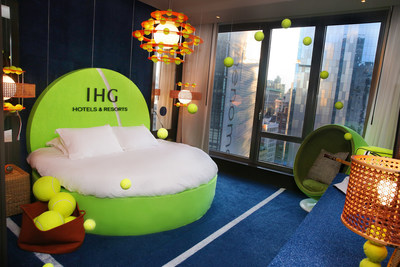 Tennis Ball Bed in ‘The IHG Hotels & Resorts Racquet Room