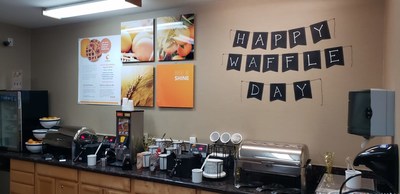 Comfort Inn Murrieta Temecula Wine Country’s waffle station for National Waffle Day