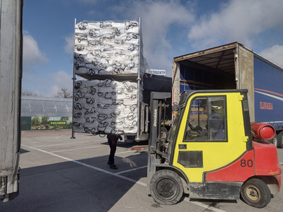 ShelterBox aid being delivered in Ukraine.