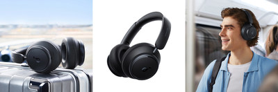 soundcore’s new Space Q45 over-ear headphones are perfect for blocking out the noise while traveling with their 3-stage noise cancelling technology, 65 hours of battery life (or 50 with ANC turned on) and super comfortable earpads for all-day usage.