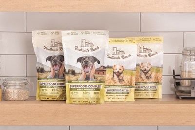 Badlands Ranch is founded by animal rights activist and actor, Katherine Heigl. Their flagship products are Badlands Ranch Superfood Complete, a premium quality air-dried dog food, and Badlands Ranch Superfood Bites, a premium, single-ingredient treat made with freeze-dried raw beef liver, creating a healthy source of protein for your pup.