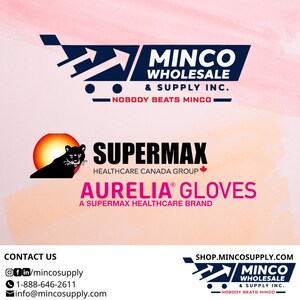Minco Wholesale &amp; Supply Inc. offre maintenant les produits industriels et de soins de santé Aurelia® de Supermax