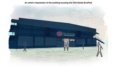 Artists rendering of CH4 Global EcoPark facility