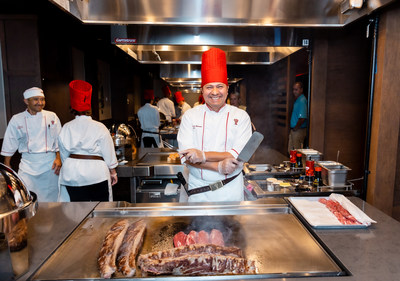 Benihana Chef delights guests with signature hibachi filet mignon