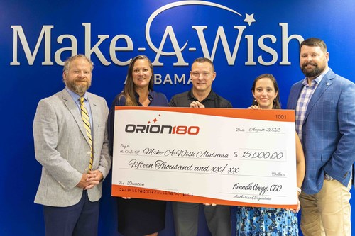 Orion180 gifts $15,000 to the Make-A-Wish Alabama Chapter Orion180 gifts $15,000 to the Make-A-Wish Alabama Chapter